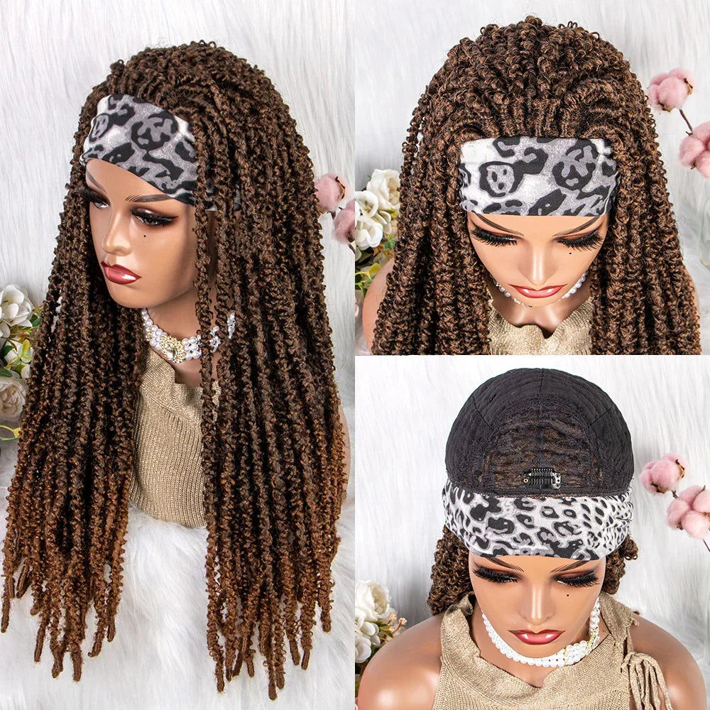 22" Curly Box Braids Wig | Crochet Hair | Heat Resistant | Daily Wear