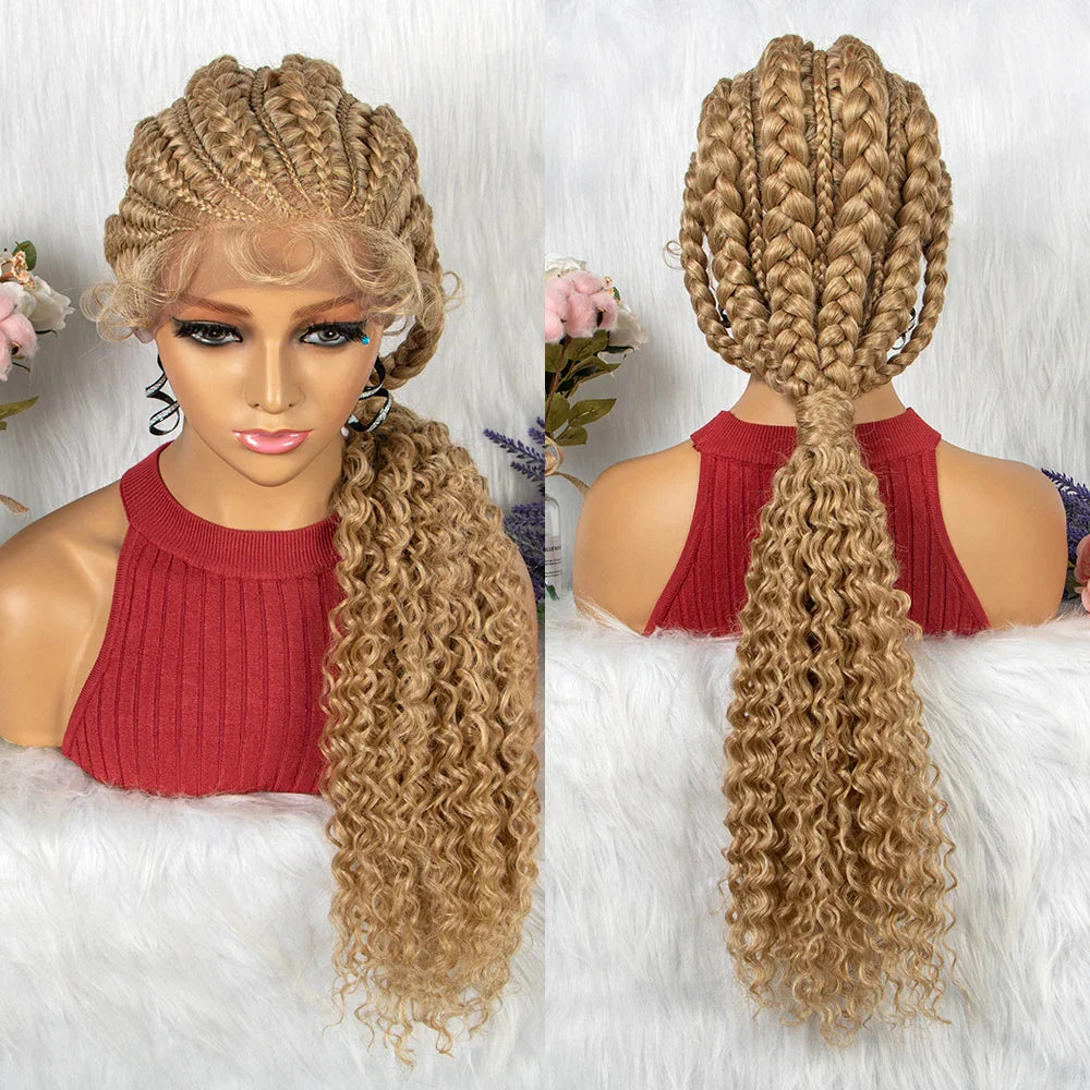 28" Blonde Crochet Braids Wig | Lace Front | Pre-Plucked Baby Hair
