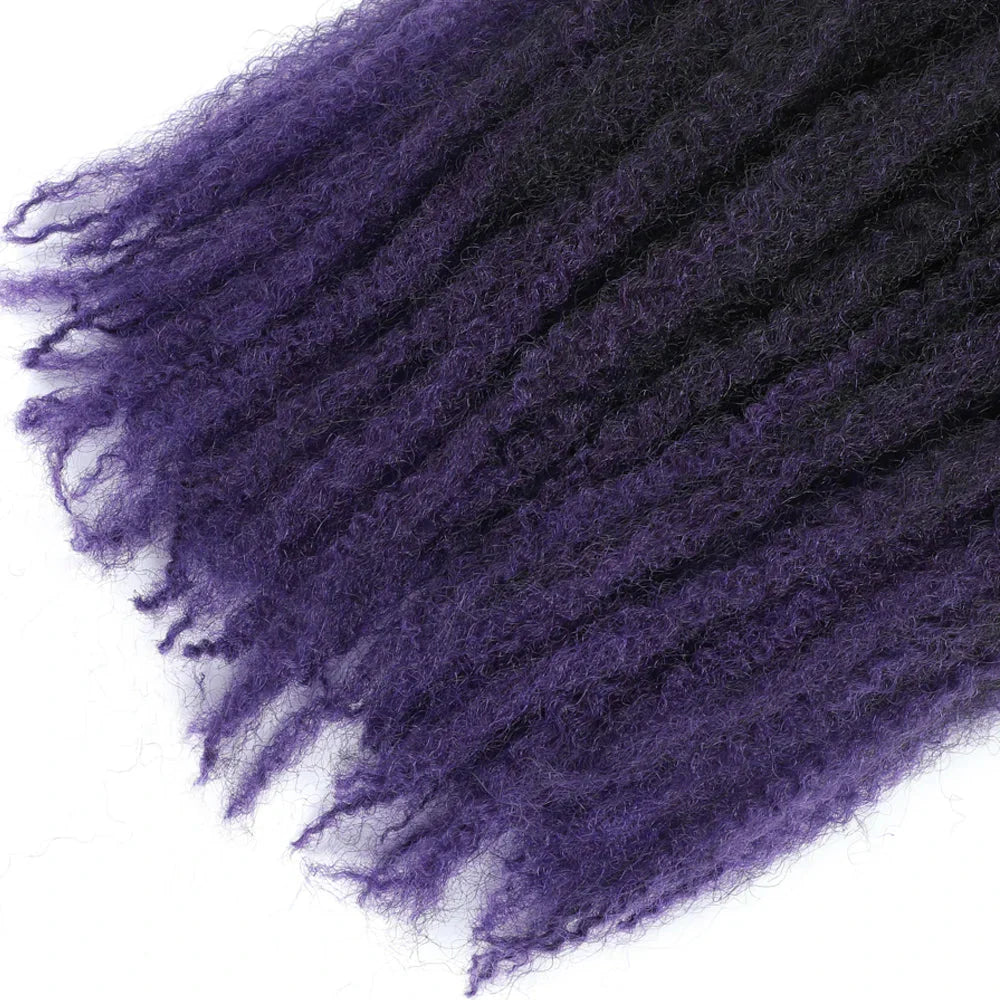 18" Marley Twist Braiding Hair | Crochet Braids | Afro Twist Kinky Hair Extensions | Ombre Colors | 30 Strands/Pack