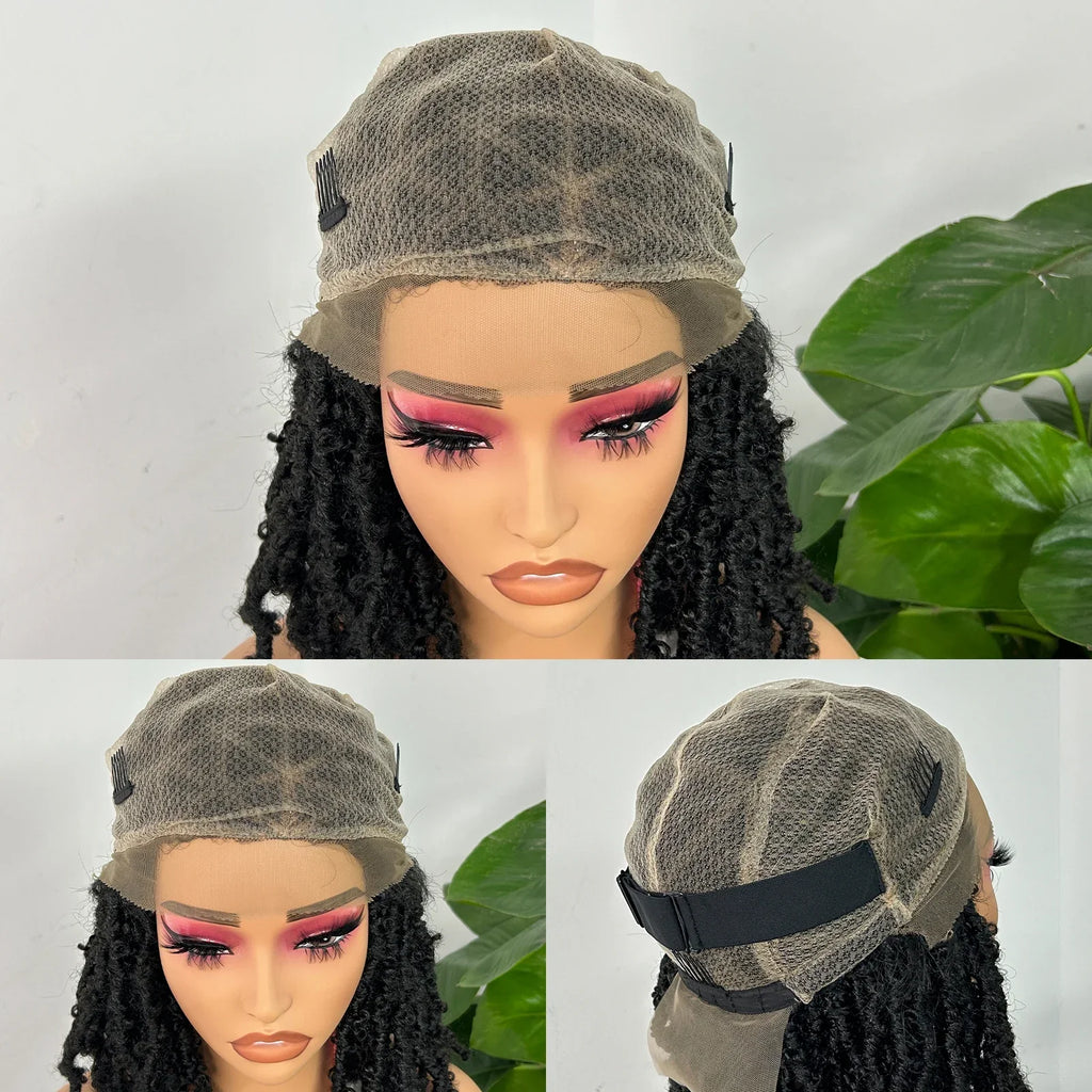 14" Butterfly Locs Braided Wig | Full Lace | Knotless Dreadlock Style