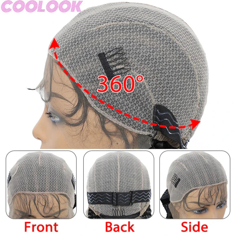 36" Blonde Goddess Braids Wig | Jumbo Plaits | Full Lace Front | Knotless | Handmade