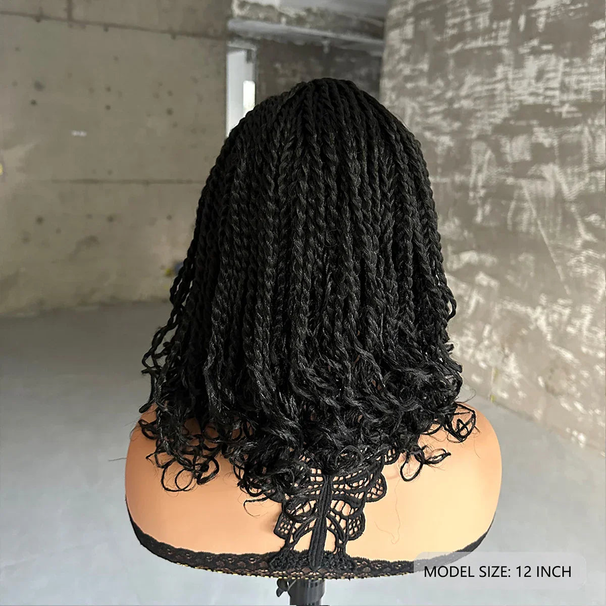 12-Inch Synthetic Box Braided Bob Wig | Crochet Braids | Heat Resistant | Short Braids for Black Women