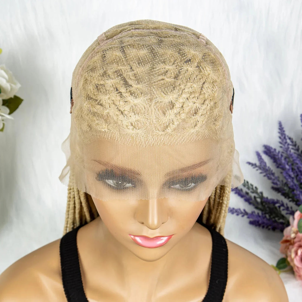 613 Blonde HD Full Lace Braided Wig | Knotless Box & Cornrows | Crochet Braids | Synthetic