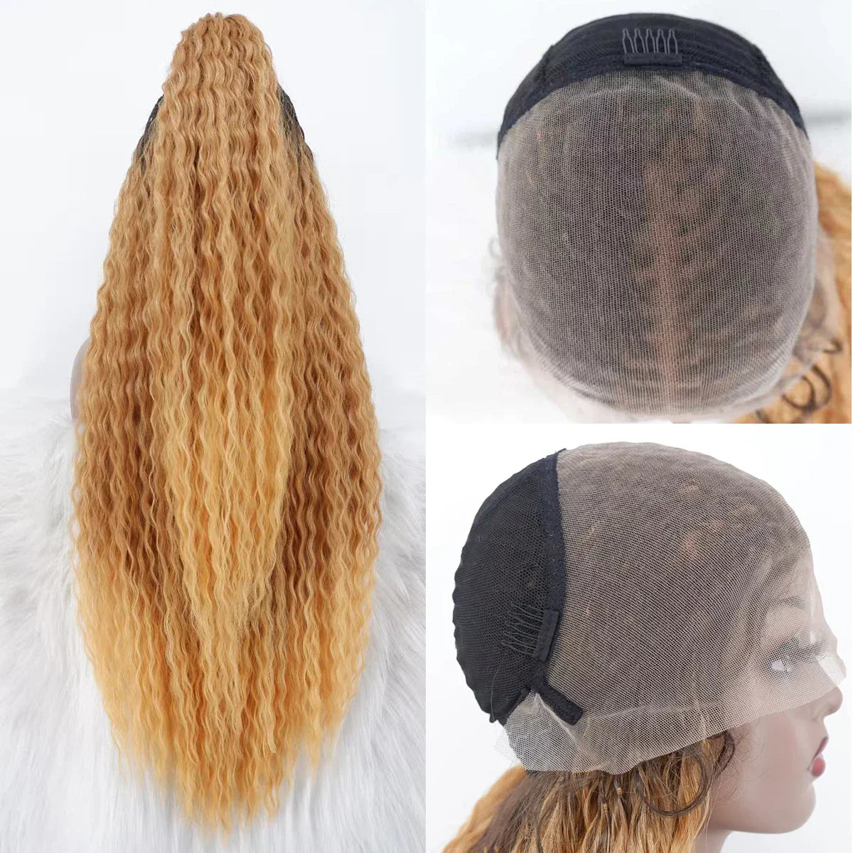 34" 360 HD Lace Braided Wig | Knotless Braids | Kanekalon Synthetic Hair | Choose Lace Color