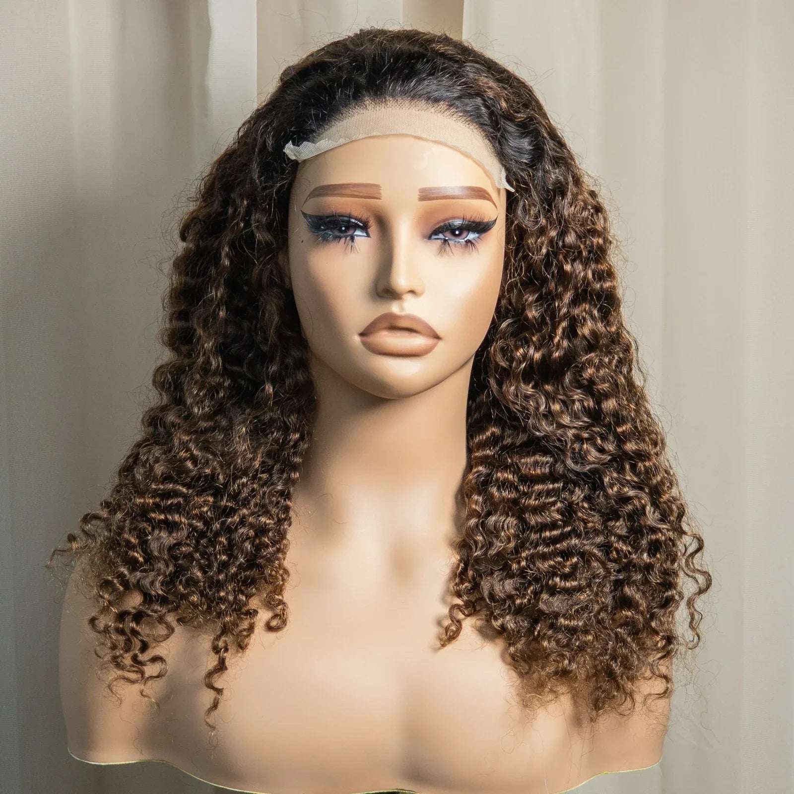20" Deep Wave Double Drawn HD 5x5 Lace Closure Wig | Burmese Curly Remy Hair | 350% Density