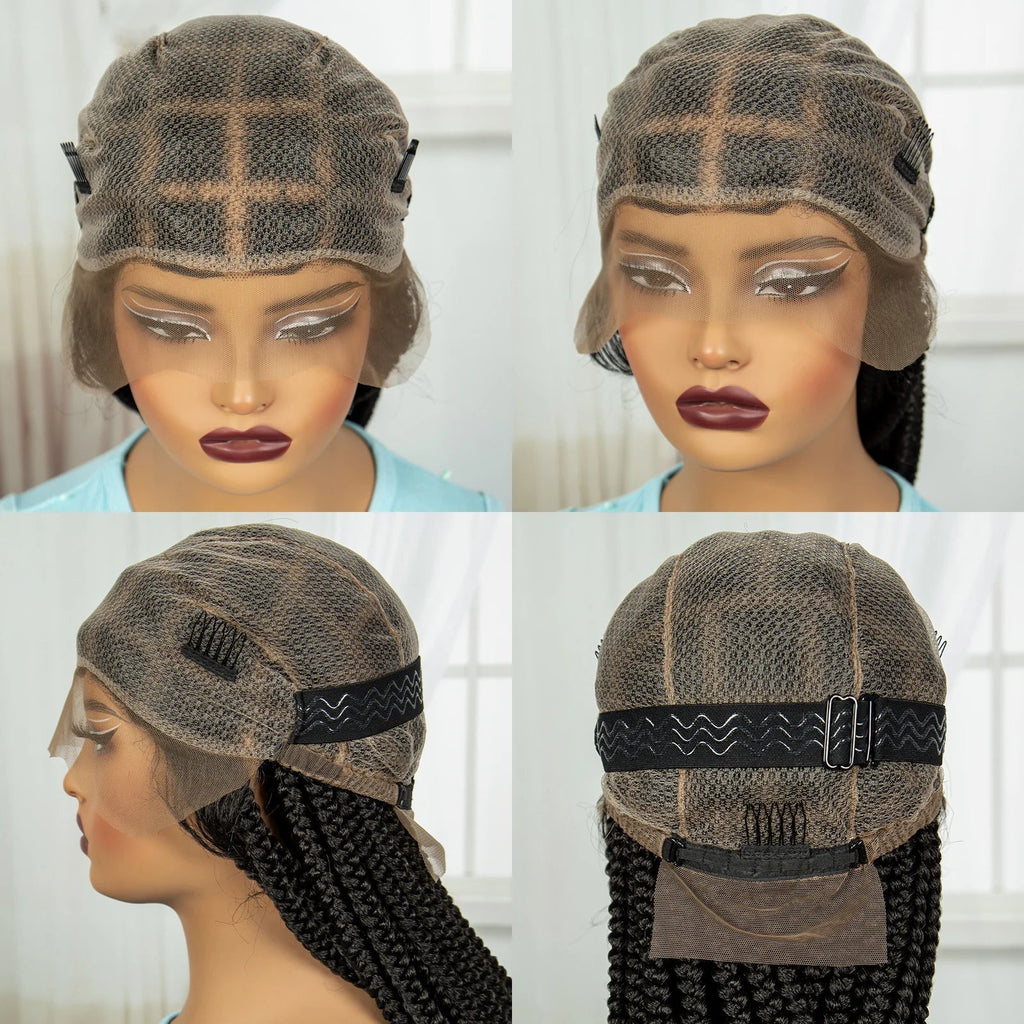 36" Knotless Box Braids Wig | Full Lace | Baby Hair | Natural Look