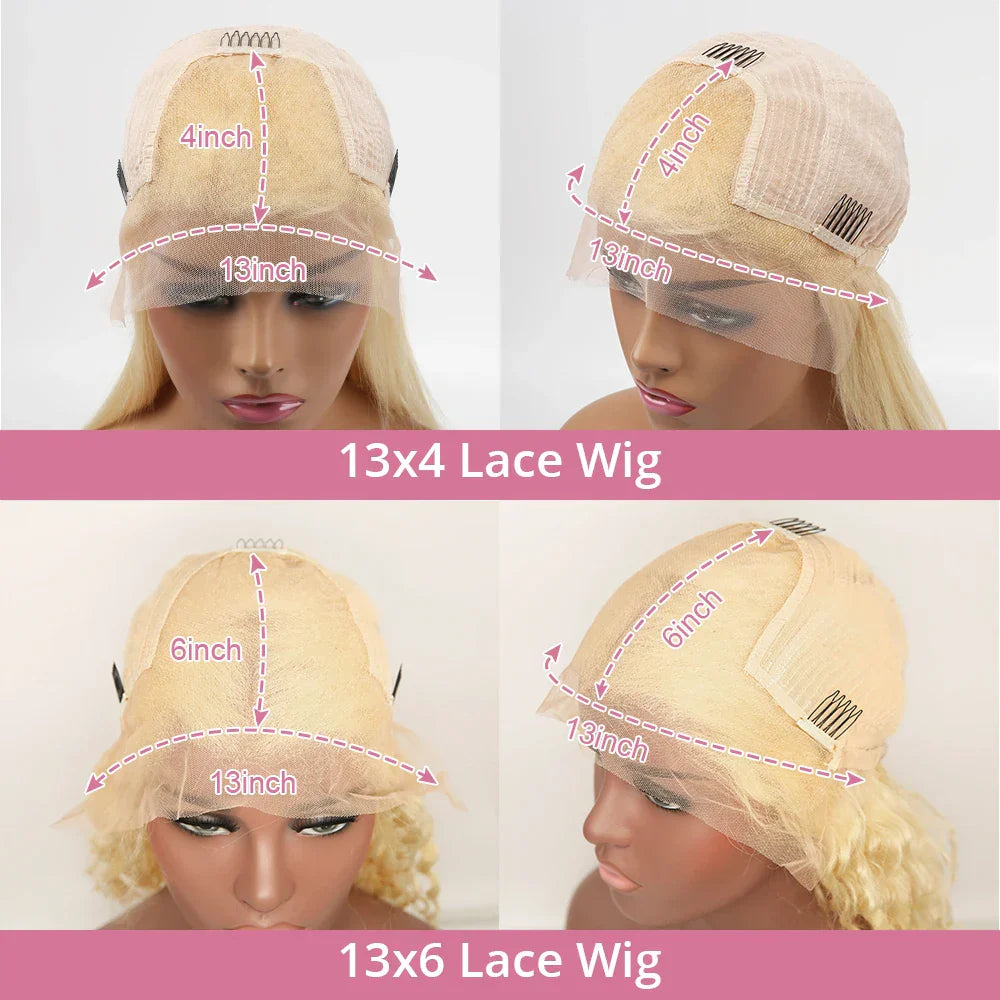 613 Honey Blonde Straight 13x6 HD Lace Frontal Human Hair Wig | Transparent Brazilian Remy 13x4 Lace Frontal for Women