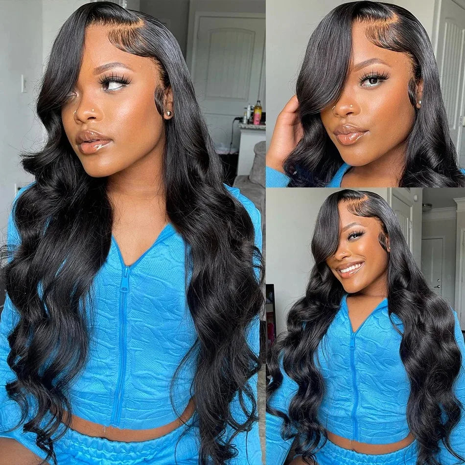 200% Density Body Wave Human Hair Lace Front Wig | 13x6 HD Transparent & 13x4 Loose Wave Frontal Wig (Pre-Plucked Remy)