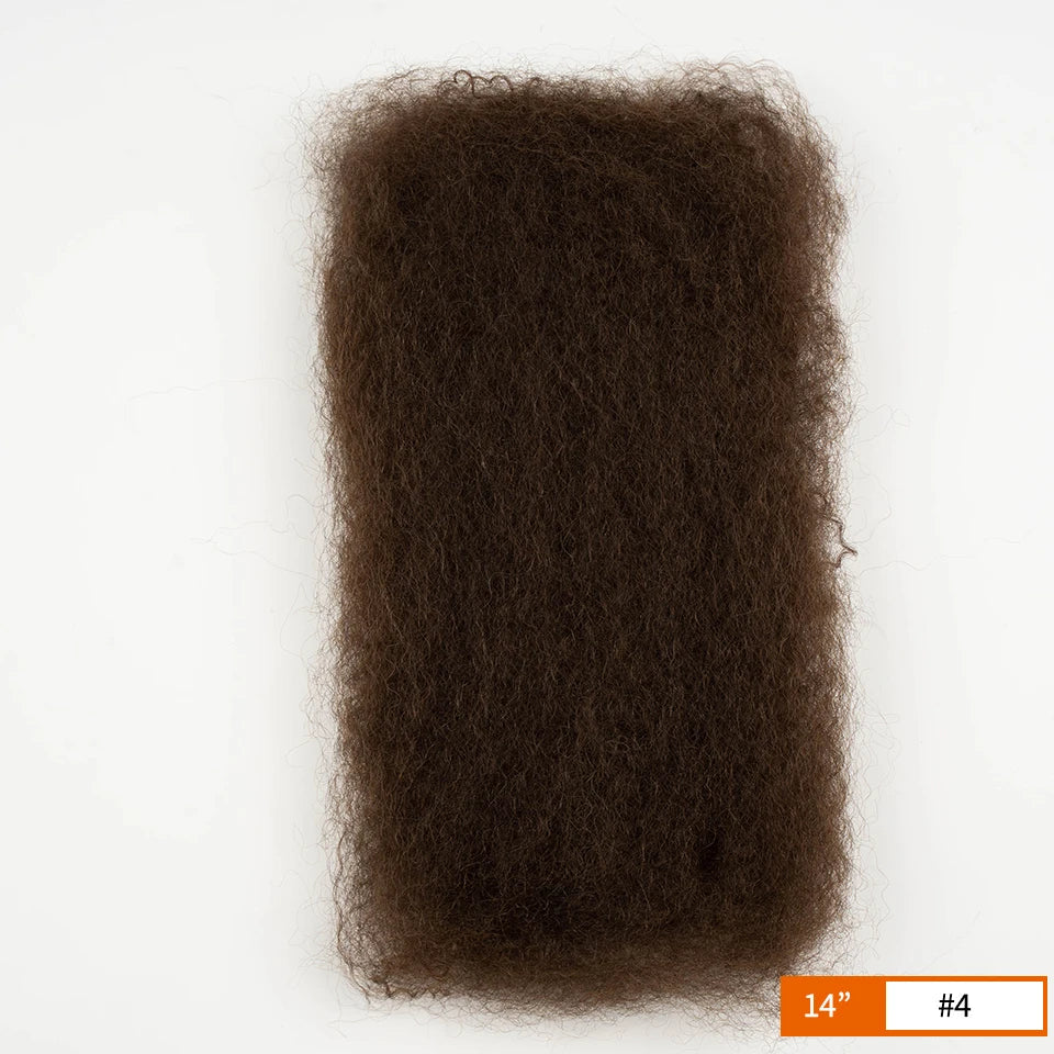 Afro Kinky Bulk Human Hair Extensions | 10"-22" 50g Brazilian Remy for Braiding & Dreadlocks (Natural Colors, Long-Lasting)