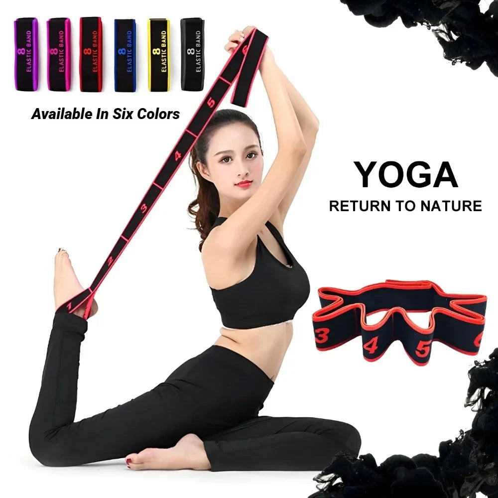 8 Section Yoga Stretching Resistance Bands