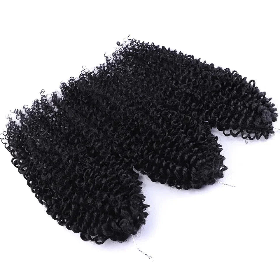 200g 3-Pack Ombre Brown Afro Kinky Curly Crochet Hair | 18 Inch | Passion Twist Extensions