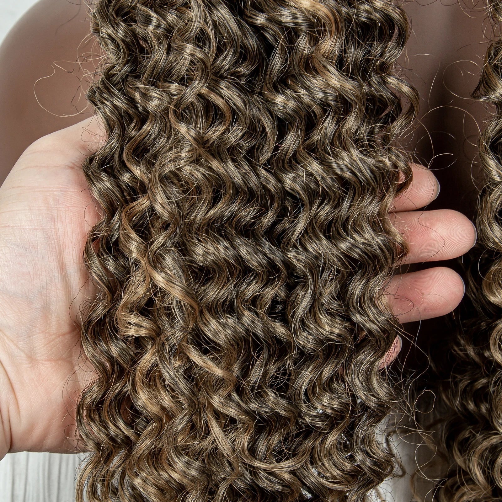 22" Box Braids Full Lace Wig | Two Curly Ponytails | Baby Hair | Synthetic Braided Wig