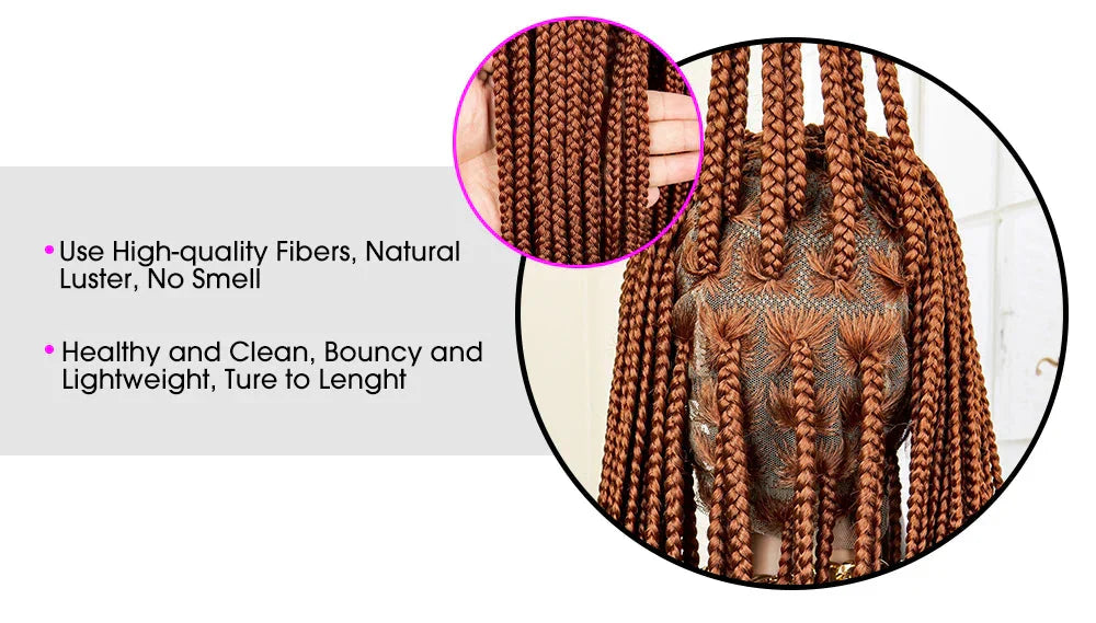 350# Blonde HD Full Lace Braided Wig | Knotless Box Cornrows | Crochet Braids | Synthetic Braids for Black Women