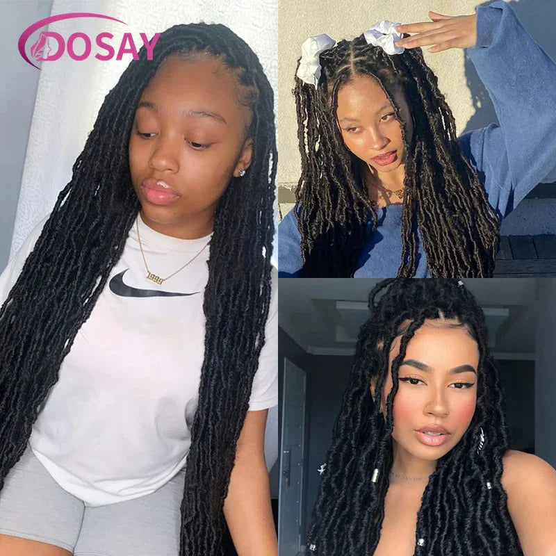 40" Butterfly Locs & Passion Twist Wig | 360 Full Lace | Box Braids | Baby Hair | Synthetic