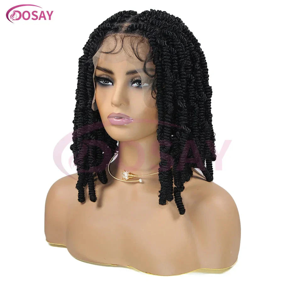 36" Fulani Cornrows & Knotless Box Braids Wig | 360 Full Lace | Baby Hair | Black Women