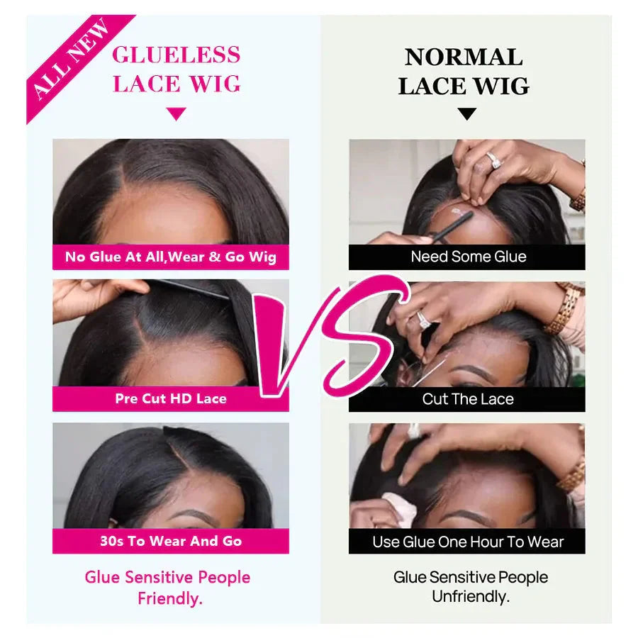 12A Water Wave Bob Wig | Glueless Lace Front Wig | Brazilian Remy Hair | Pre-Plucked