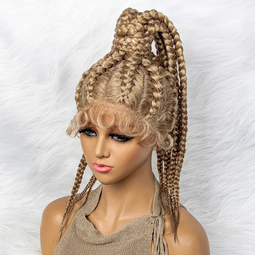 24" Braided Ponytail Wig | Lace Front with Baby Hair