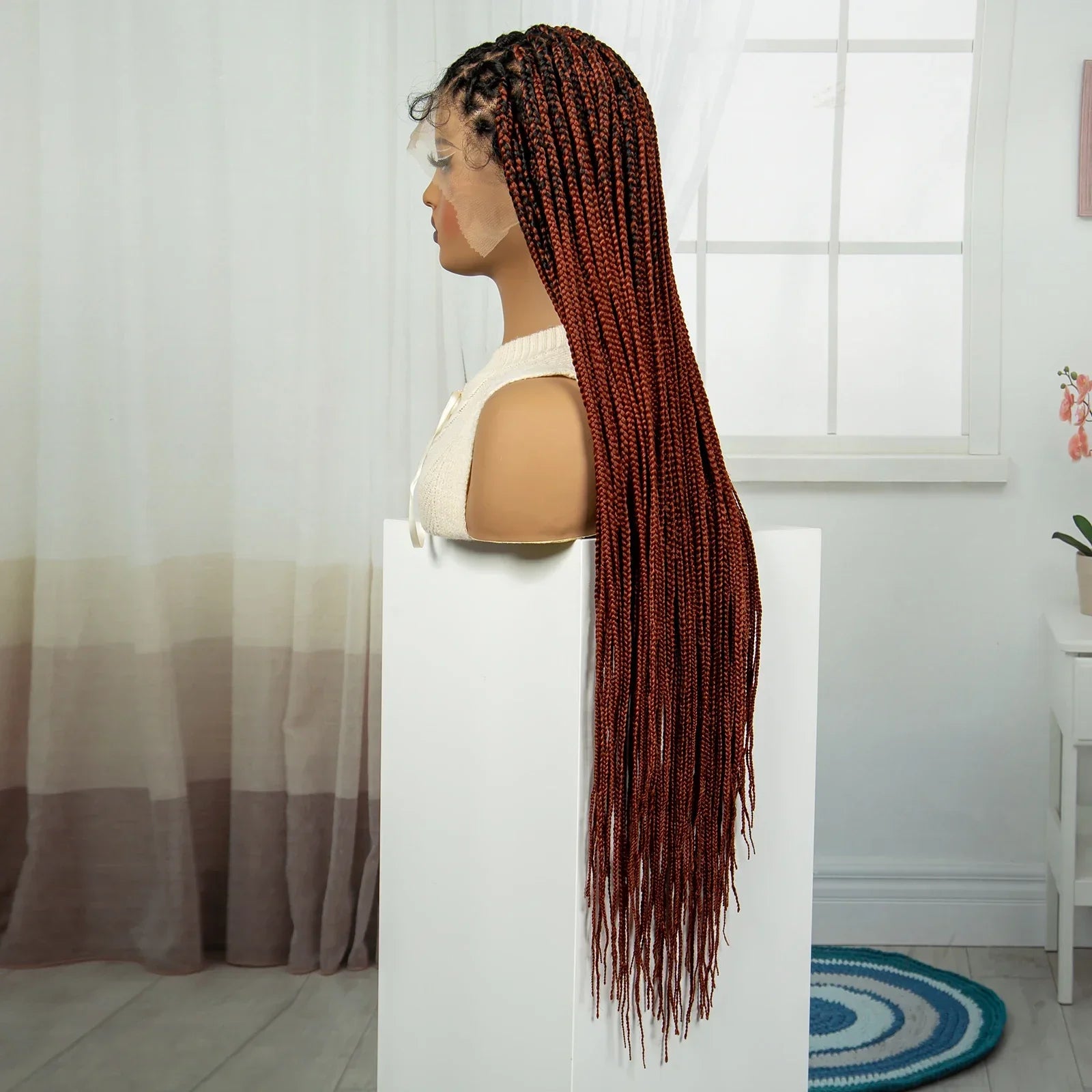 32" Ginger Twist Braids Wig | Full Lace Frontal | Baby Hair