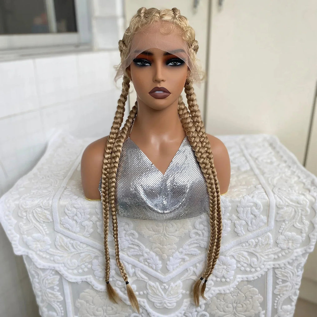 32" Senegalese Twist Lace Front Wig | 4 Twist Braids | DIY Cosplay Wig | Synthetic Braiding Hair
