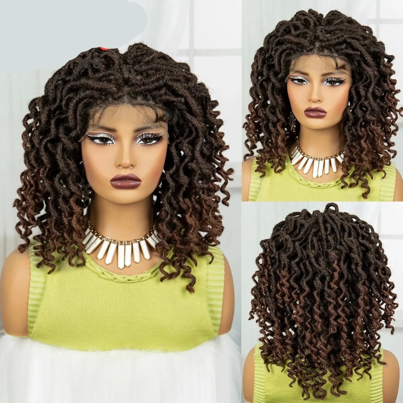 18" Faux Locs Full Lace Wig | Baby Hair | Transparent Lace Front | Crochet Dreadlocks | Black Women