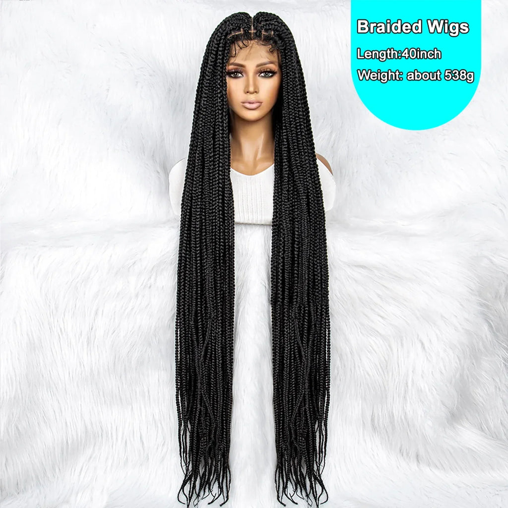 40" Cornrow to Knotless Box Braids Wig | Full Lace