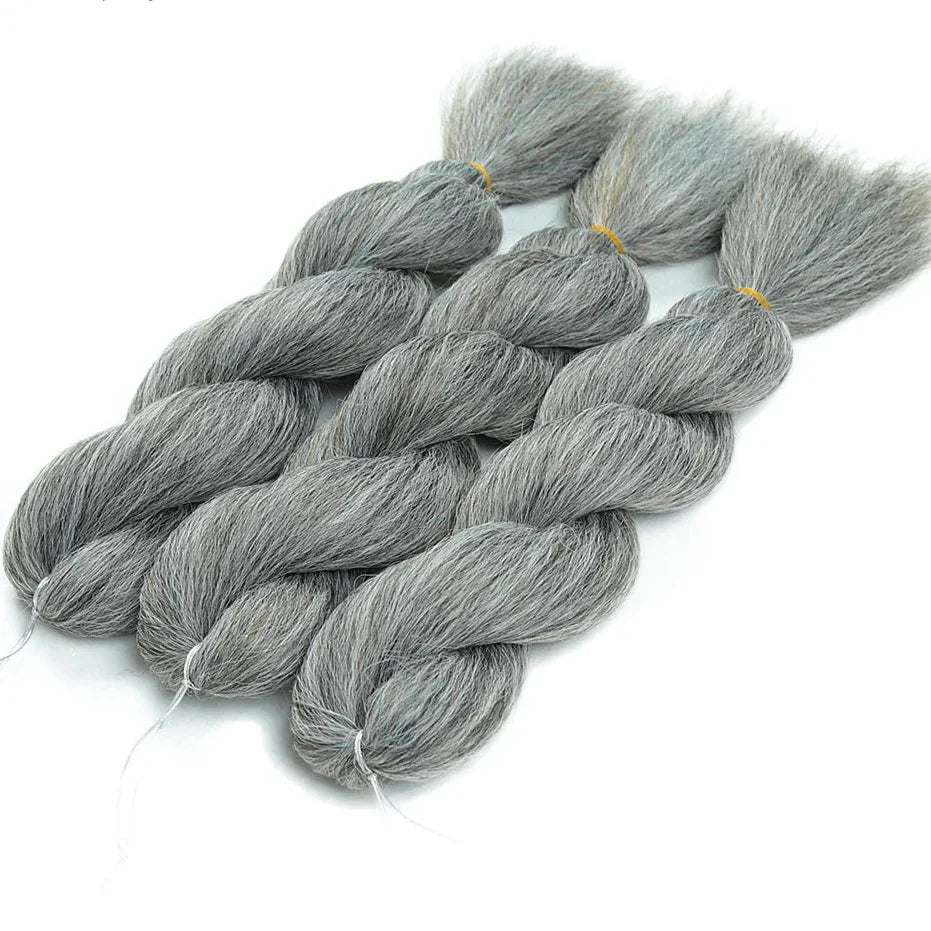 32" Full Lace Knotless Box Braids Wig - Synthetic - with Baby Hair - Medium Brown Lace