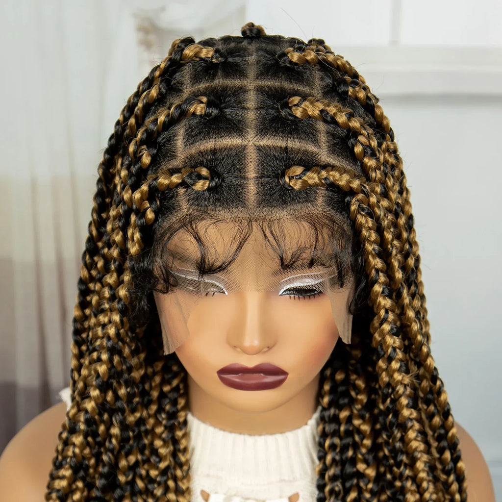36" Knotless Box Braids Wig | Full Lace | Baby Hair | Natural Look