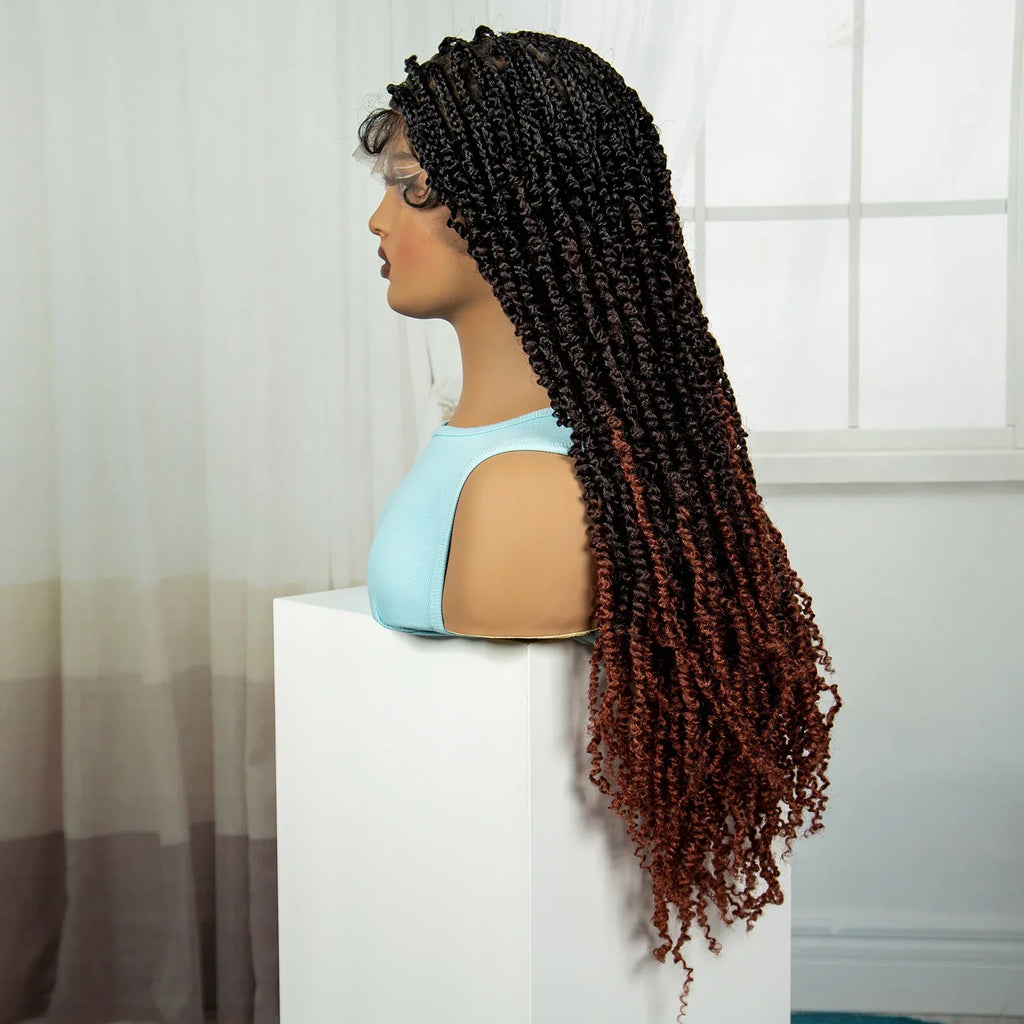 30" Twisted Braids Wig | HD Full Lace | Baby Hair | Long Braids