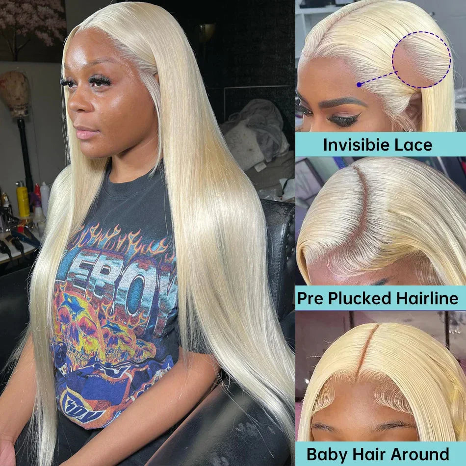 613 Blonde HD Lace Frontal Wig 13x4/13x6 Straight Human Hair Wigs Brazilian Remy