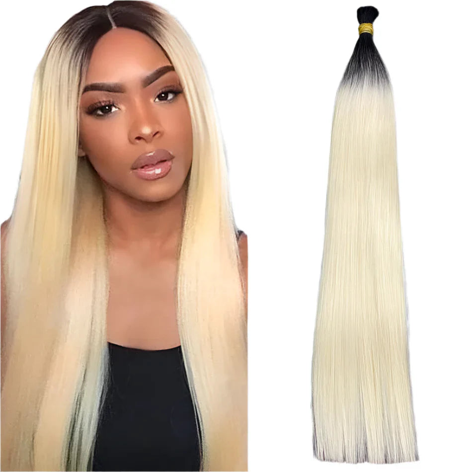 613 Human Hair Bulk | No Weft | Brazilian Remy Hair | Honey Blonde | For Braiding & Extensions