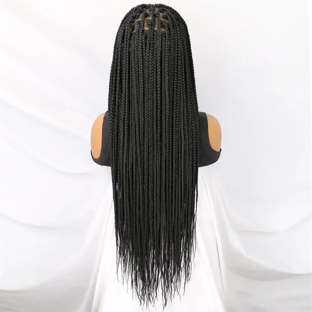3x Twist Braided Wig | 30 Inch Full Lace Afro Dreadlocks | Synthetic Crochet Hair | For Women
