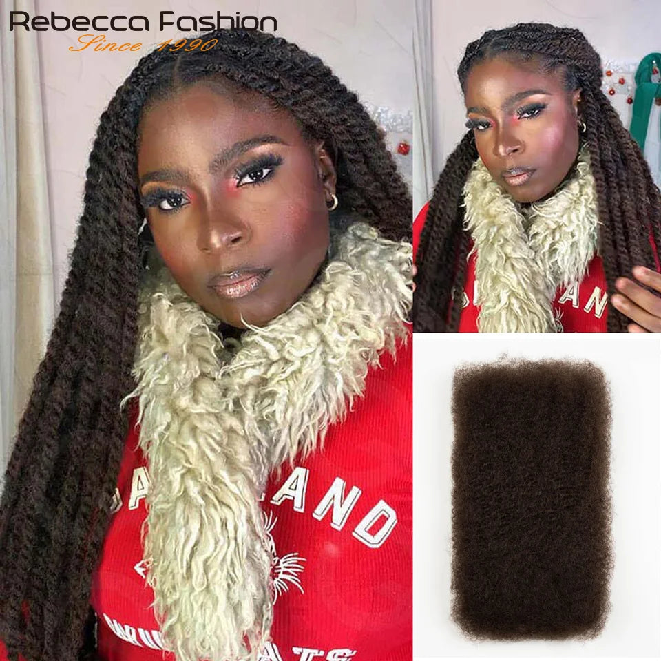 Afro Kinky Bulk Human Hair for Braids & Locs | Natural Color Virgin Remy Extensions