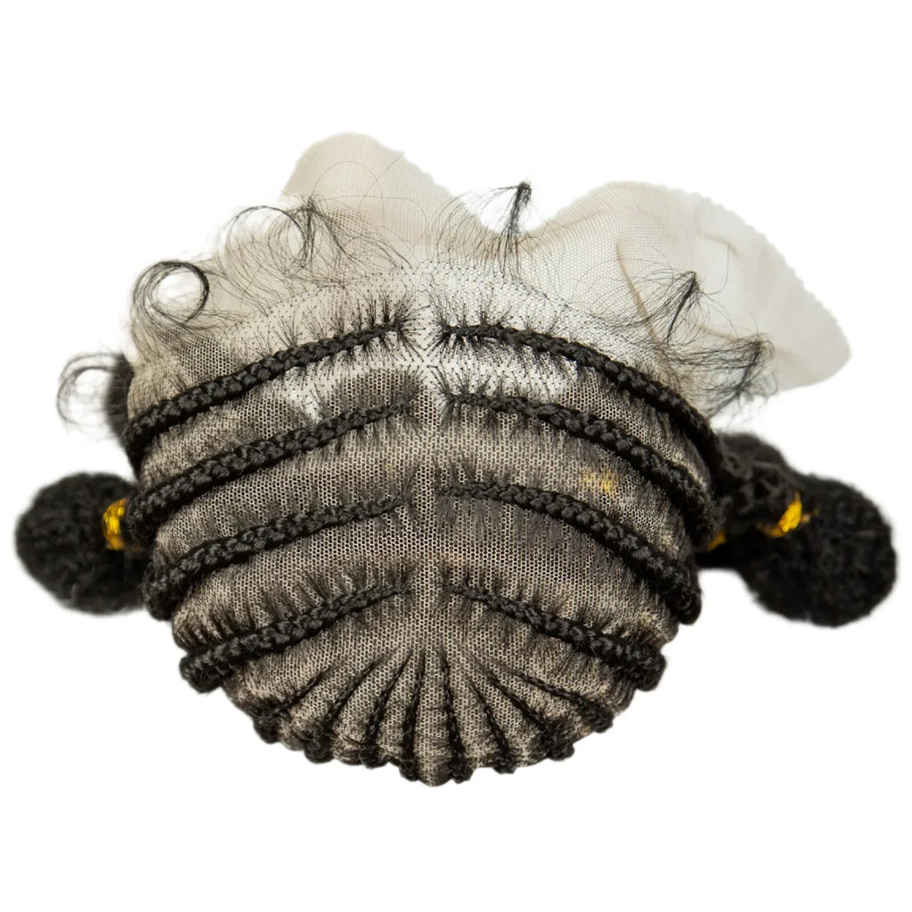 10 Inch Natural Cornrow Braids Full Lace Wig | Transparent Synthetic Braiding Hair with Baby Hair