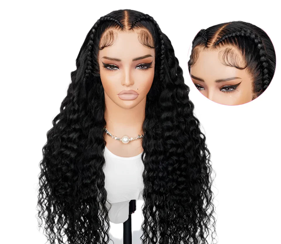 Alipearl Pre-Braided Loose Deep 13x6 Lace Front Wig | Glueless | Brazilian Remy Hair | Pre-Cut Lace | Pre-Plucked