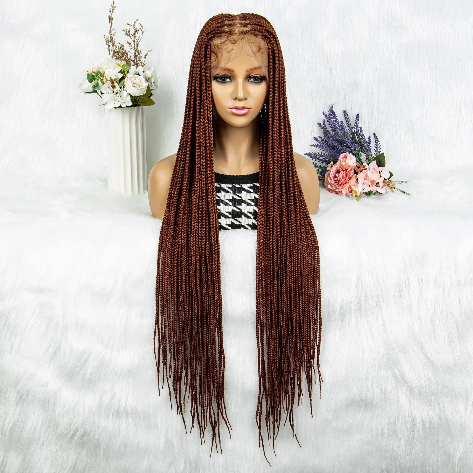 36" Twisted Box Braids Wig | Full Lace with Natural Hairline