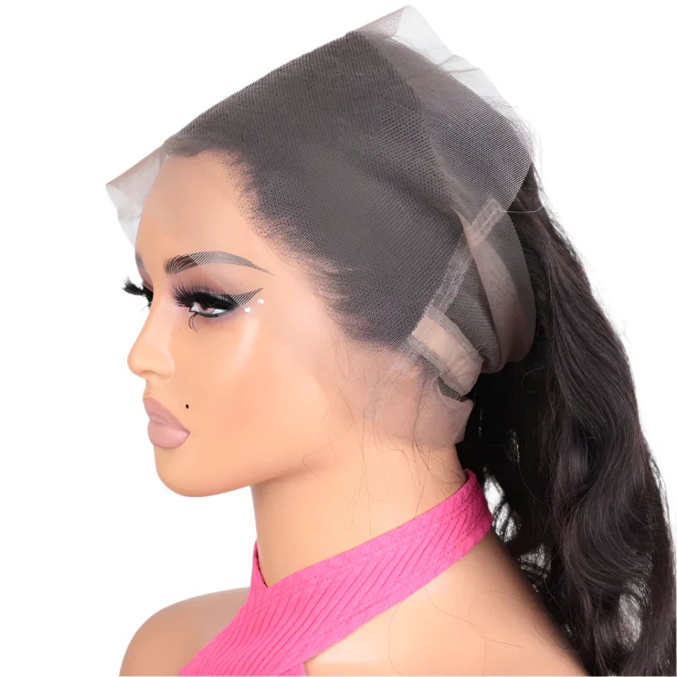 180% Density Body Wave 360 Lace Frontal | Transparent Swiss Lace Human Hair Closure (14-18")