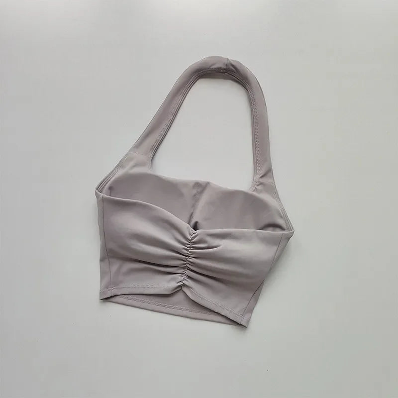 Backless Bliss: Sexy Sports Bra & Yoga Crop Top