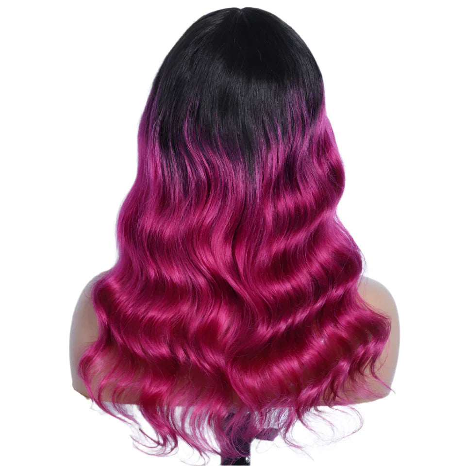 22" Body Wave Wig with Bangs | Full Machine Made Brazilian Virgin Remy Human Hair