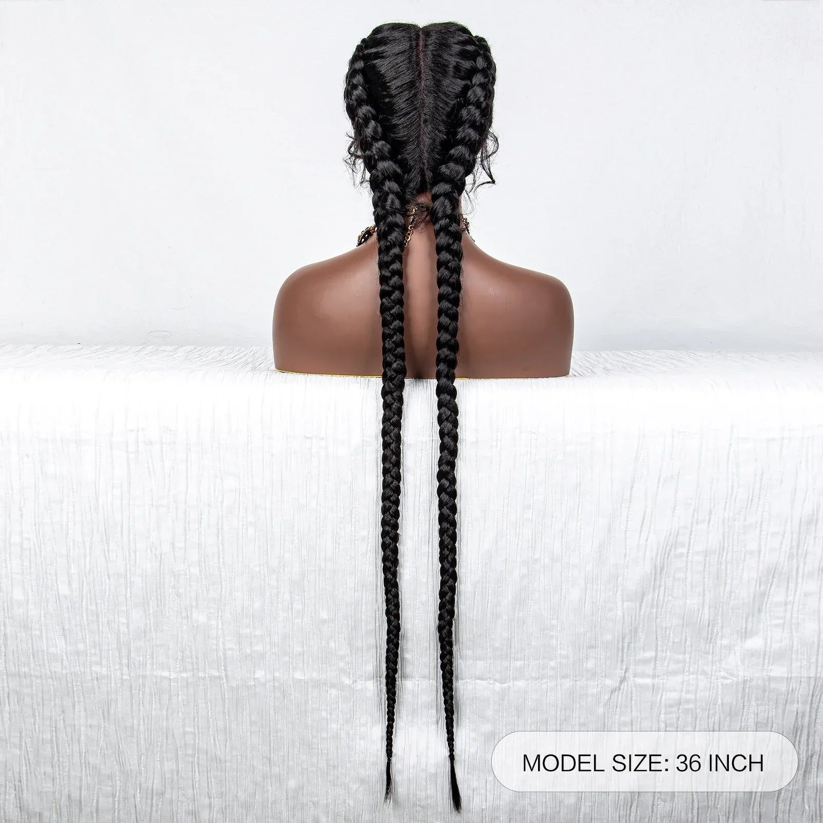 36" Twist Braided Wig | Lace Front | Natural Color | Clearance Sale