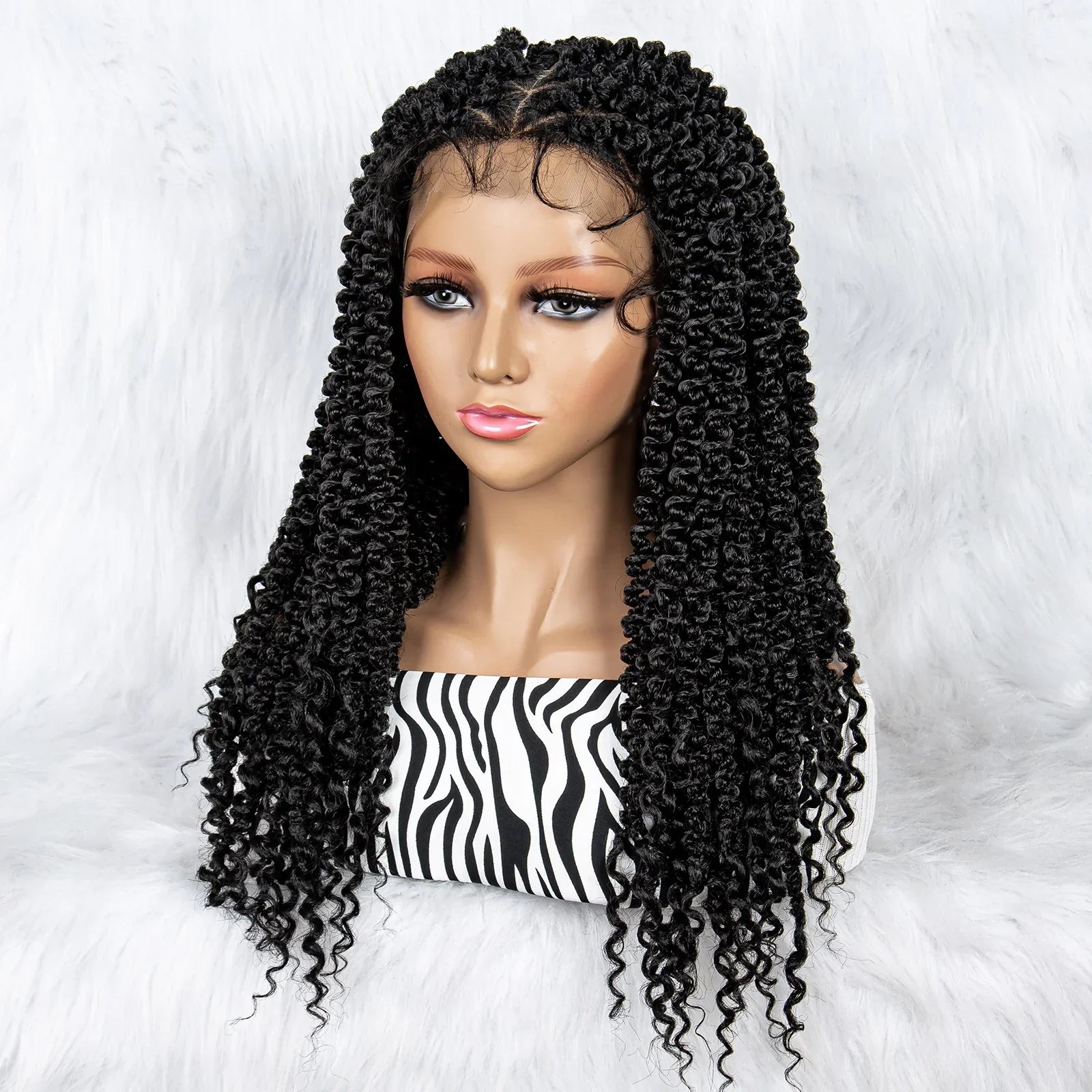 18" HD Lace Full Lace Braided Wig | Twist Braids | Baby Hair | Natural Look | Synthetic Hair