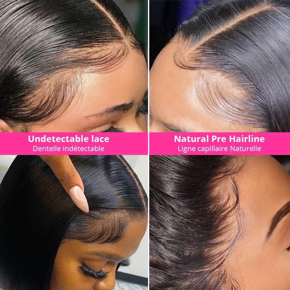 180% Density 13x4 Bone Straight Bob Wig | Brazilian Remy Hair | Transparent Lace Frontal Wig