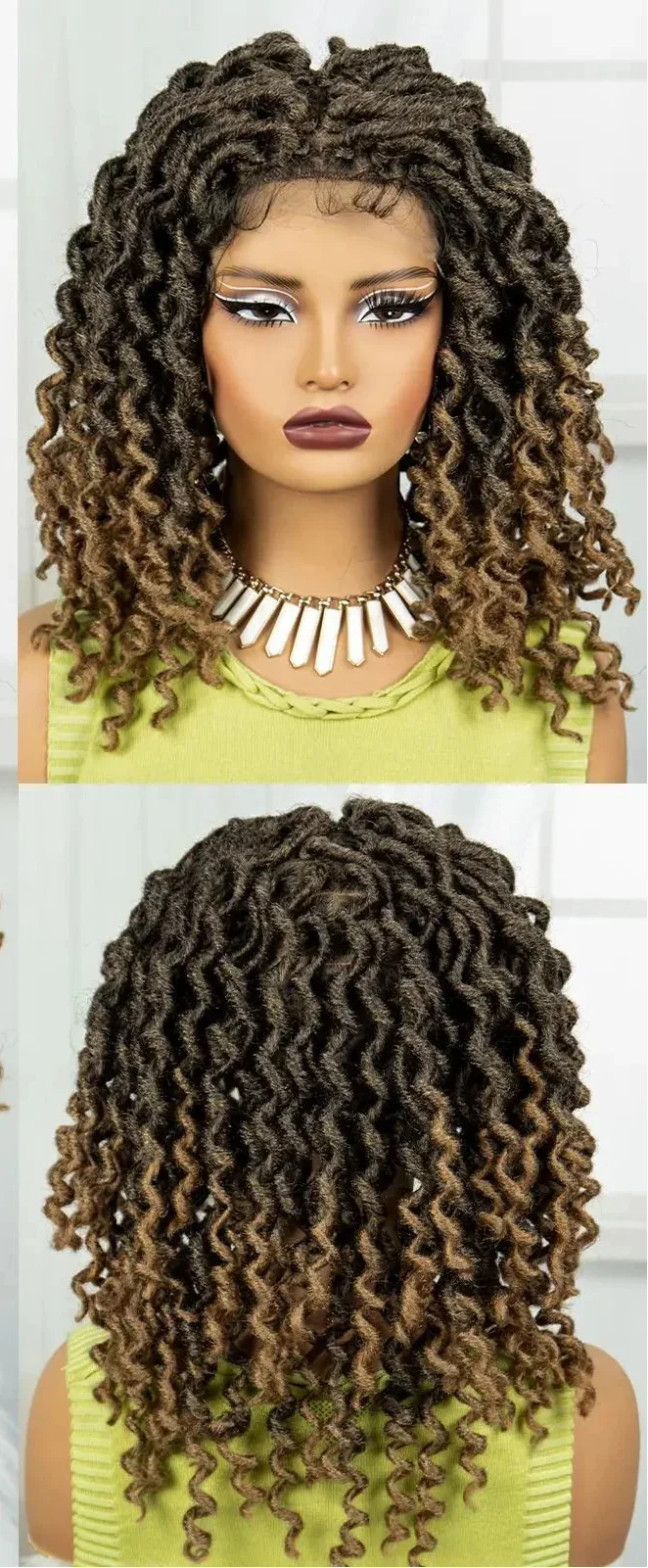 18" Faux Locs Full Lace Wig | Baby Hair | Transparent Lace Front | Crochet Dreadlocks | Black Women