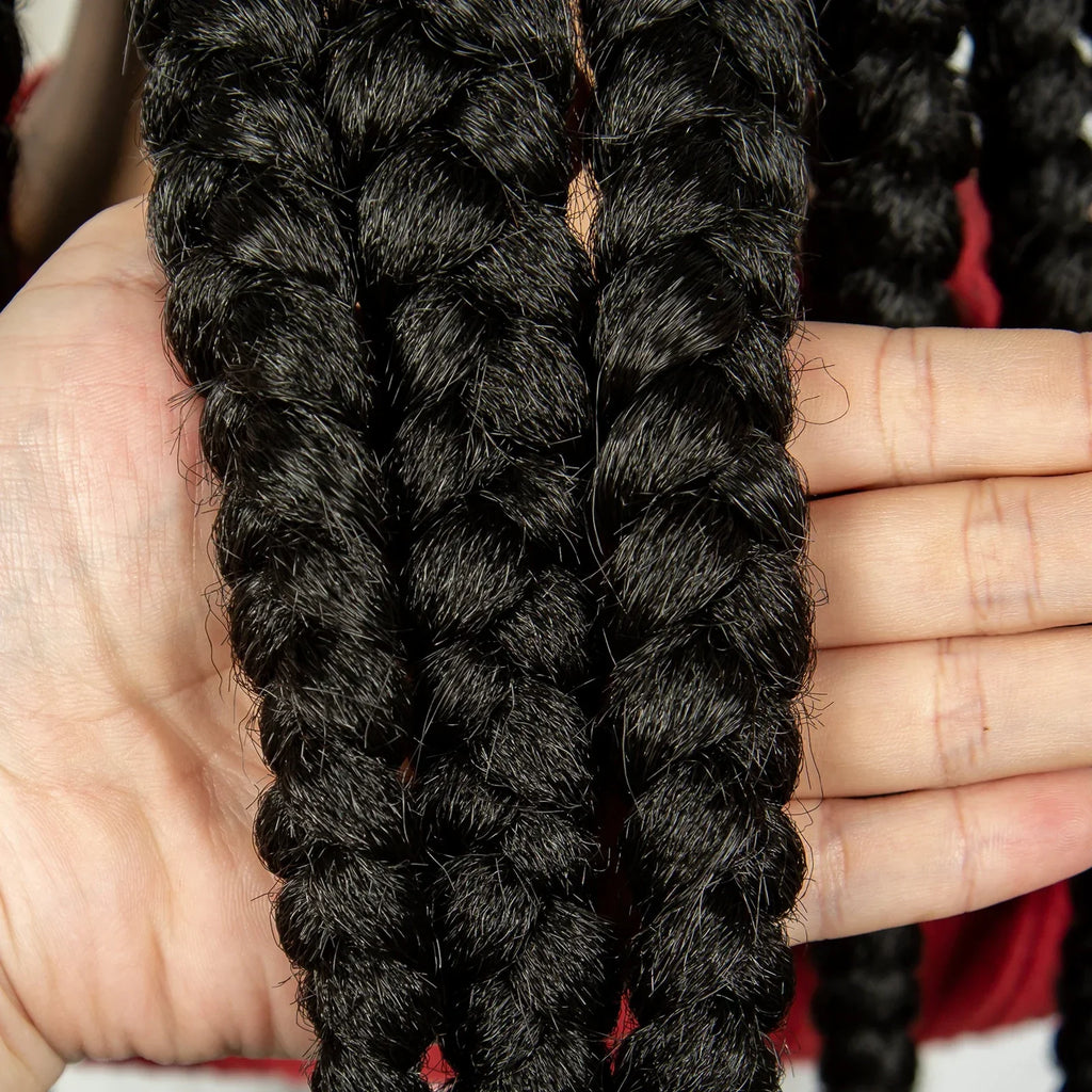32" Natural Cornrow Knotless Braids Wig | Full Lace | Baby Hair