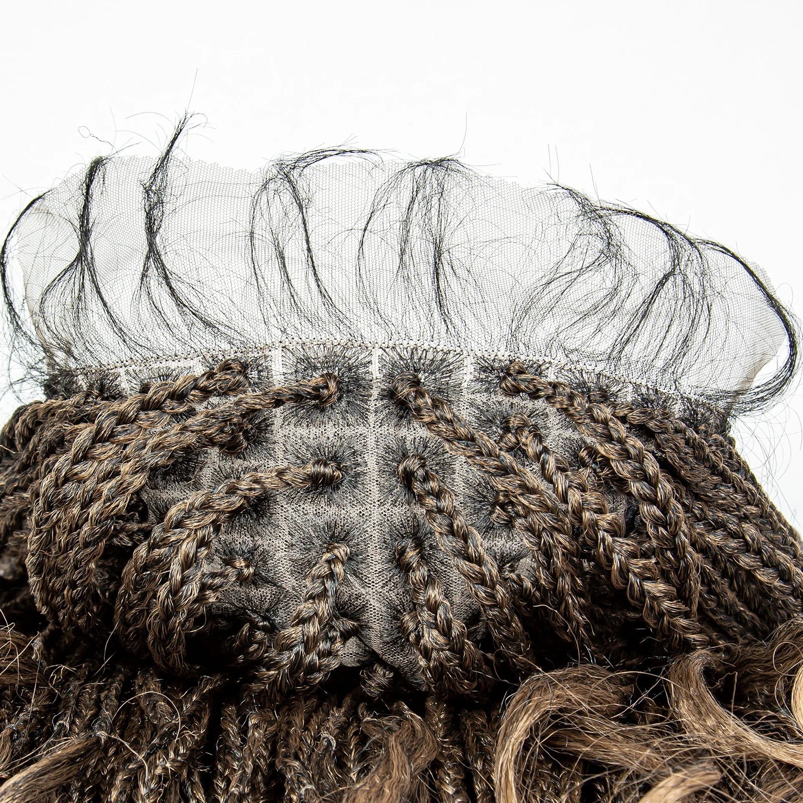 36" Water Wave Braided Wig | Lace Front | Baby Hair | Long Braids