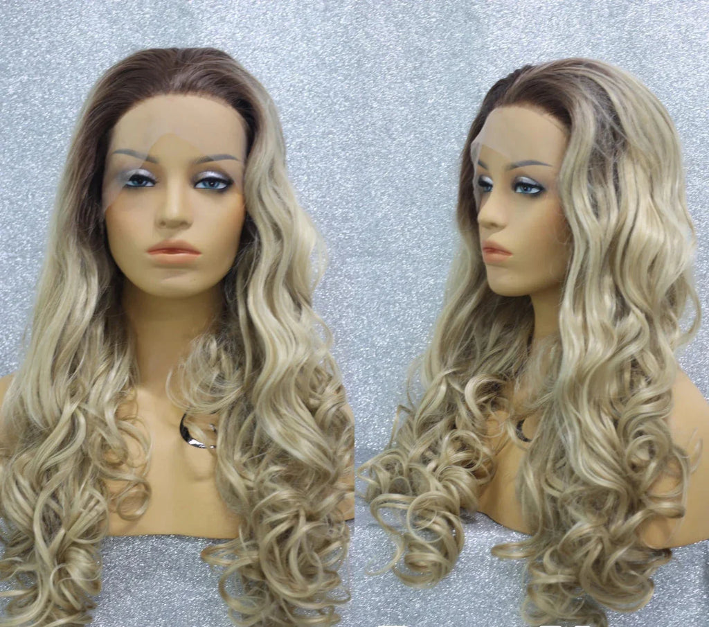 26" Black & Honey Blonde Box Braided Wig | Heat Resistant Synthetic Wig | Cosplay & Daily Wear | Machine Made