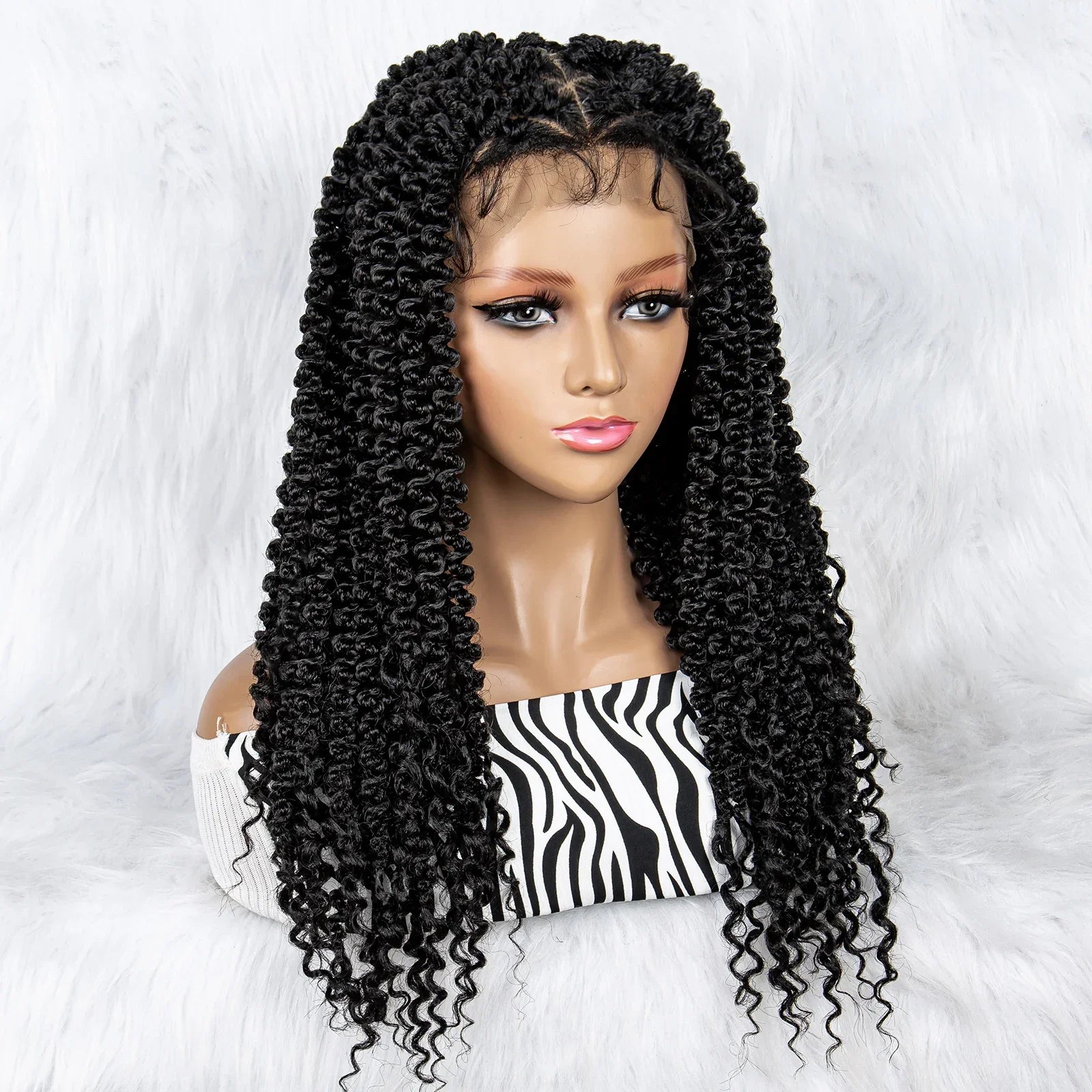 18" HD Lace Full Lace Braided Wig | Twist Braids | Baby Hair | Natural Look | Synthetic Hair