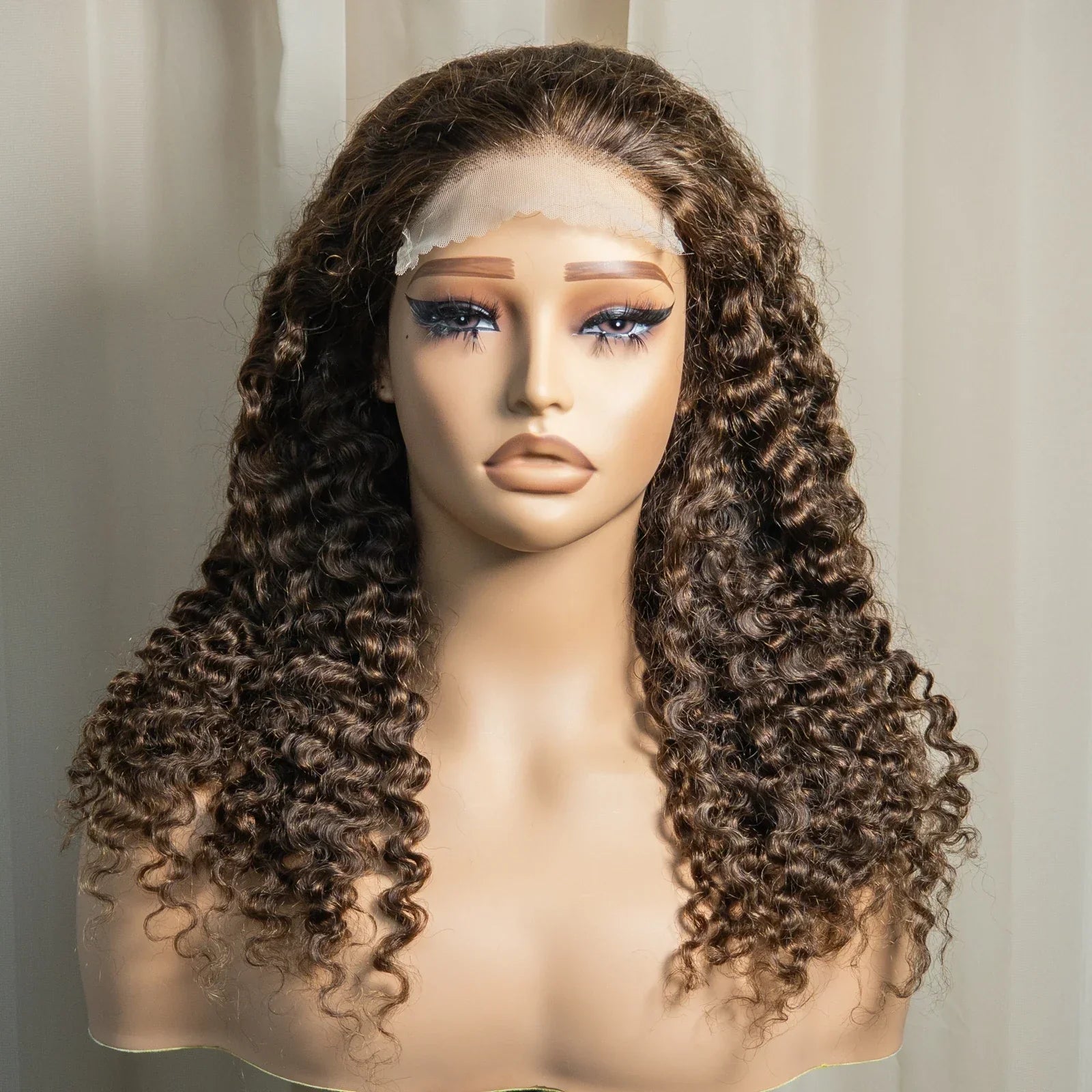 20" Deep Wave Double Drawn HD 5x5 Lace Closure Wig | Burmese Curly Remy Hair | 350% Density