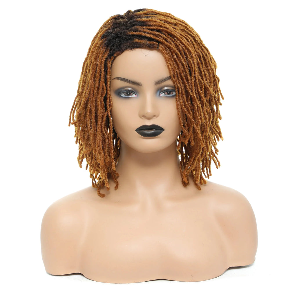 10" Ombre Dreadlock Wig | Sister Locs | Faux Locs Crochet Braids | Synthetic Twist Hair