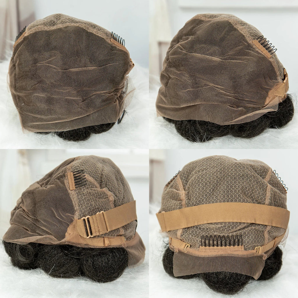 Bantu Knotless Box Braids Full Lace Wig | Short Cute Handmade Synthetic Lace Front