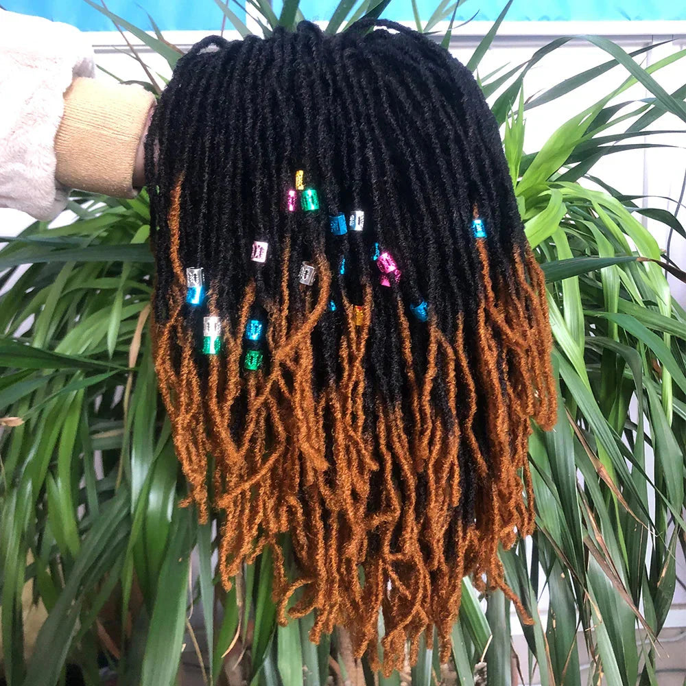 10" Ombre Dreadlock Wig | Sister Locs | Faux Locs Crochet Braids | Synthetic Twist Hair